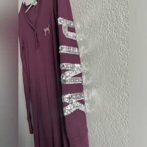 Pink Victoria secret naughty onesies size small